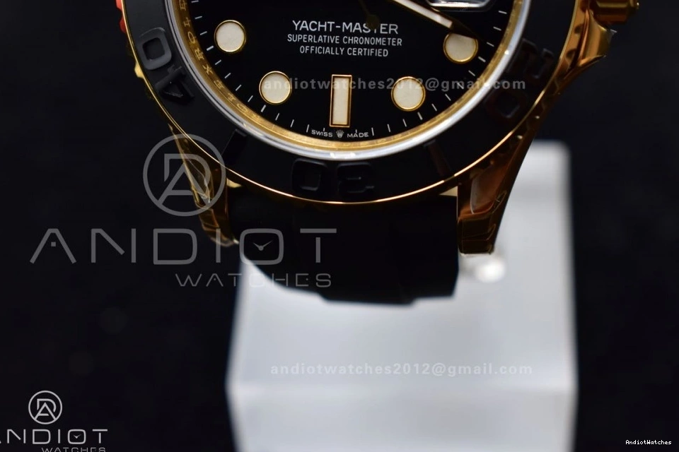 Yacht-Master Bezel 1:1 Rubber 1224 Black Ceramic Strap Best Black on 3D EyeCatching 42mm VS VSF Edition 226658 0401